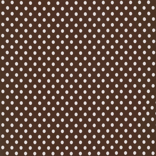 Jersey Swafing - Punkte - 1cm - Dunkelbraun